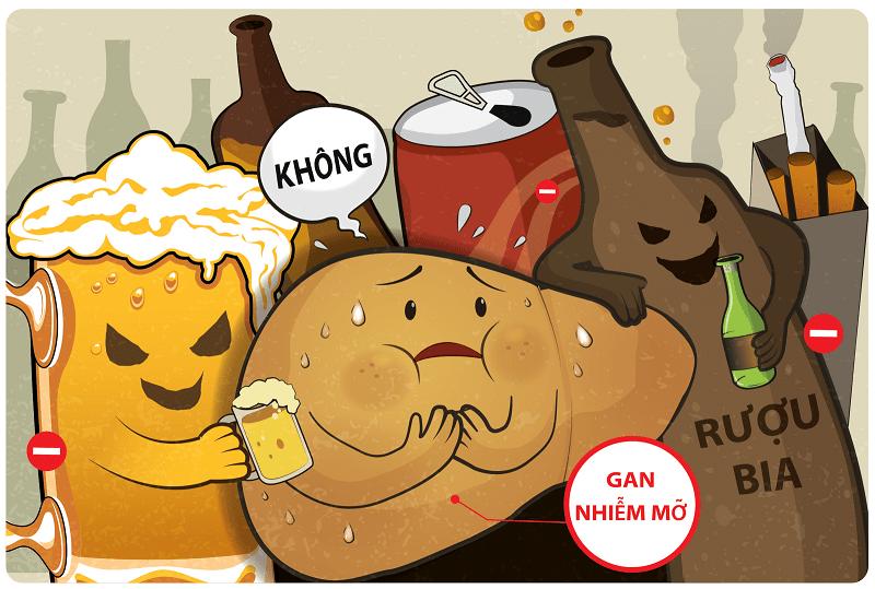 tác hại của rượu bia đối với sức khỏe con người